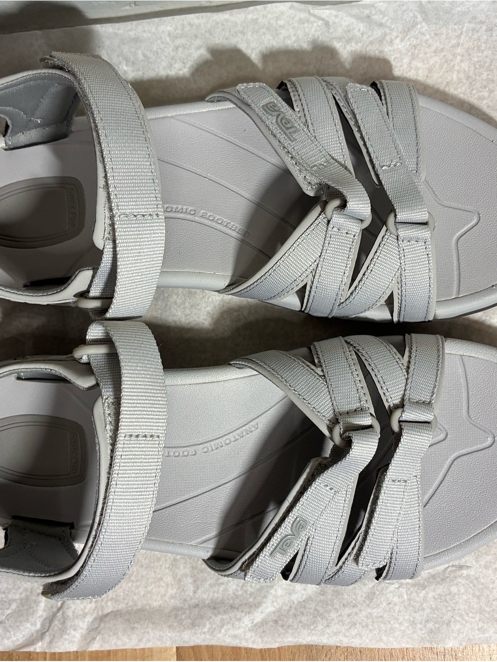 Women's US - 10 Grey Strappy Sport Sandals